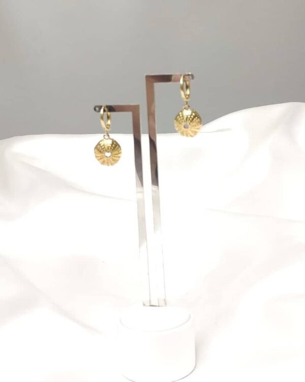 Σκουλαρίκια κοχλίας σε επίχρυσο ατσάλι