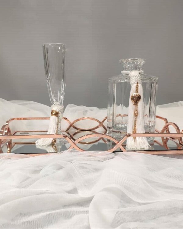 Σετ κουμπάρου Βοημίας με επίχρυσο στολισμό Tresento