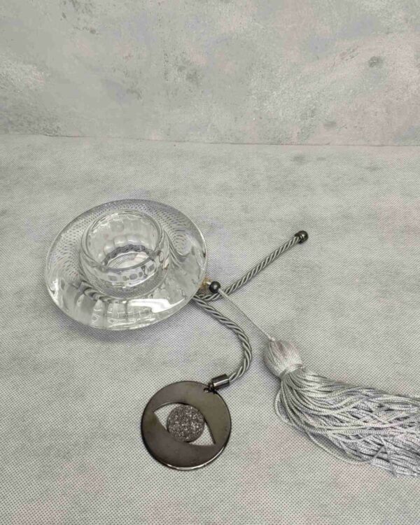 Κρυστάλλινο κηροπήγιο με γούρι 2023 Μάτι