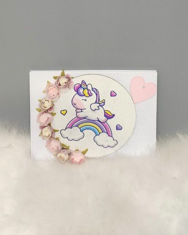 βιβλία ευχών για βάπτιση με θέμα μονόκερο unicorn