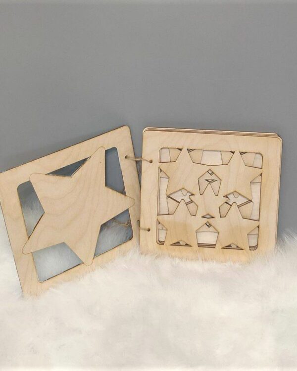 Ξύλινο Βιβλίο Ευχών Αστέρι