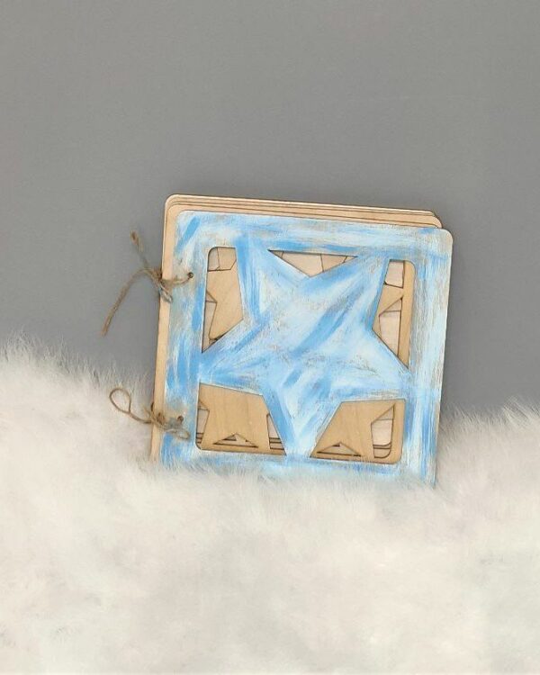 Ξύλινο Βιβλίο Ευχών Αστέρι