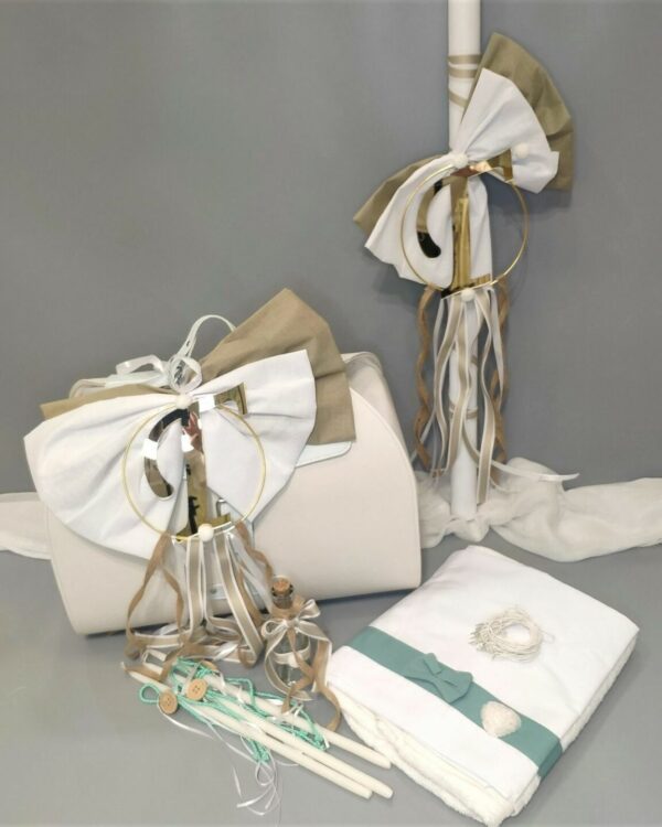 Πλήρες σετ βάπτισης με μονόγραμμα ονόματος