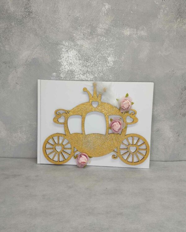 Βιβλίο ευχών με θέμα άμαξα