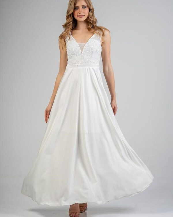 Maxi φόρεμα σε λευκό