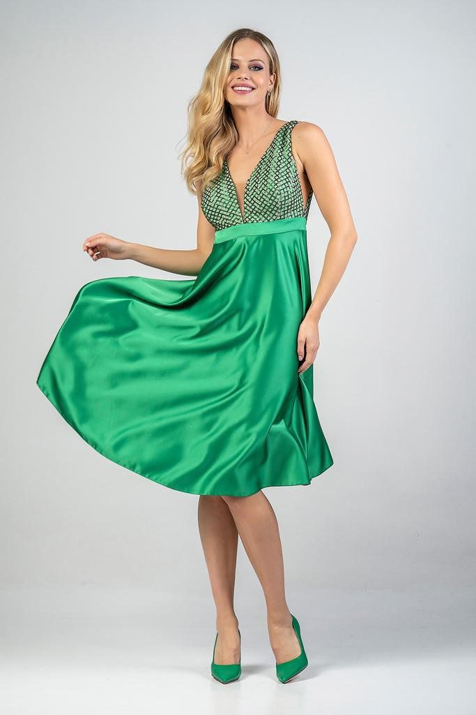 Midi φόρεμα σε πράσινο