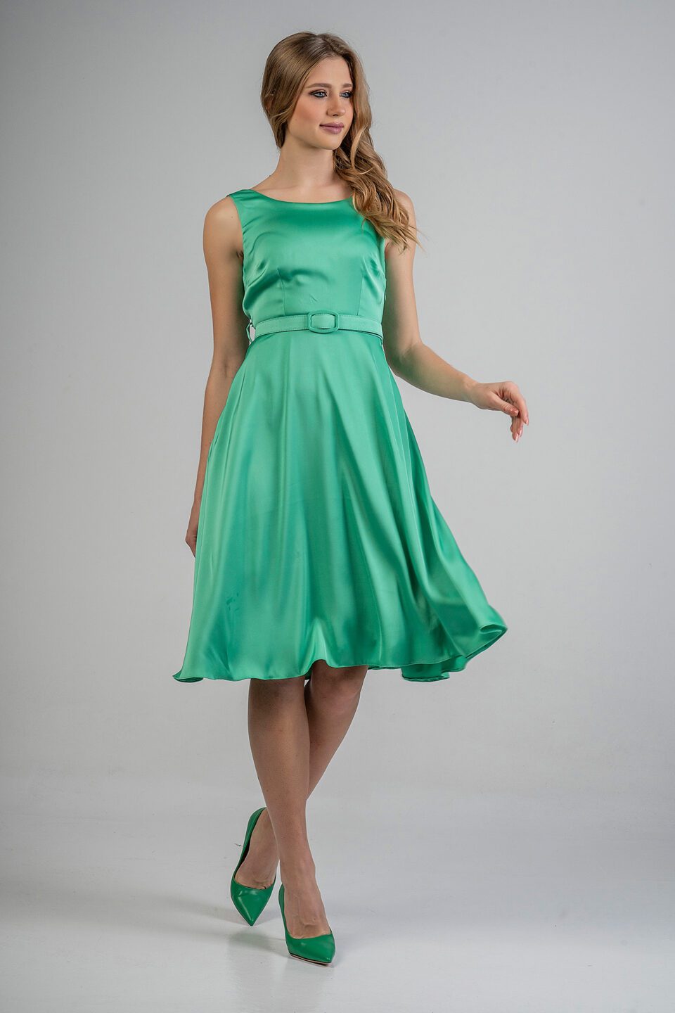 Midi πράσινο φόρεμα