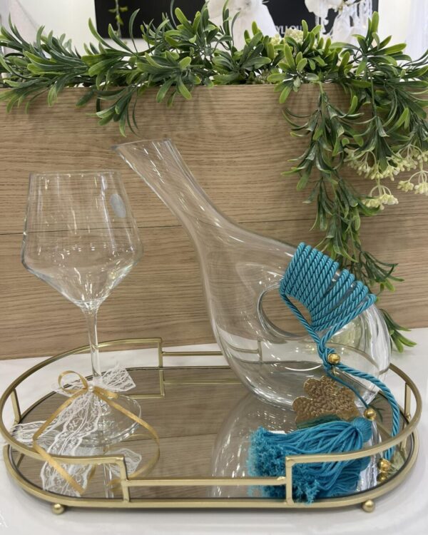 Σετ κουμπάρου Βοημίας με επίχρυσο στολισμό