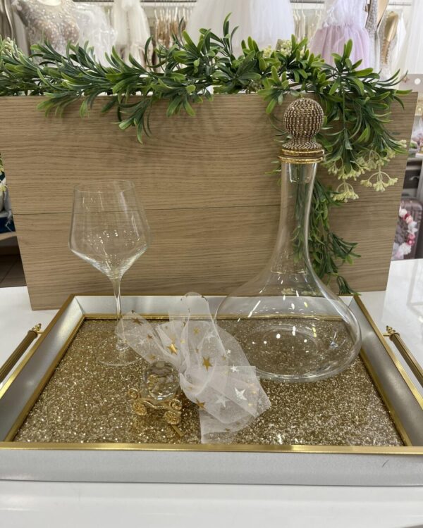 Σετ κουμπάρου Βοημίας με επίχρυσο στολισμό