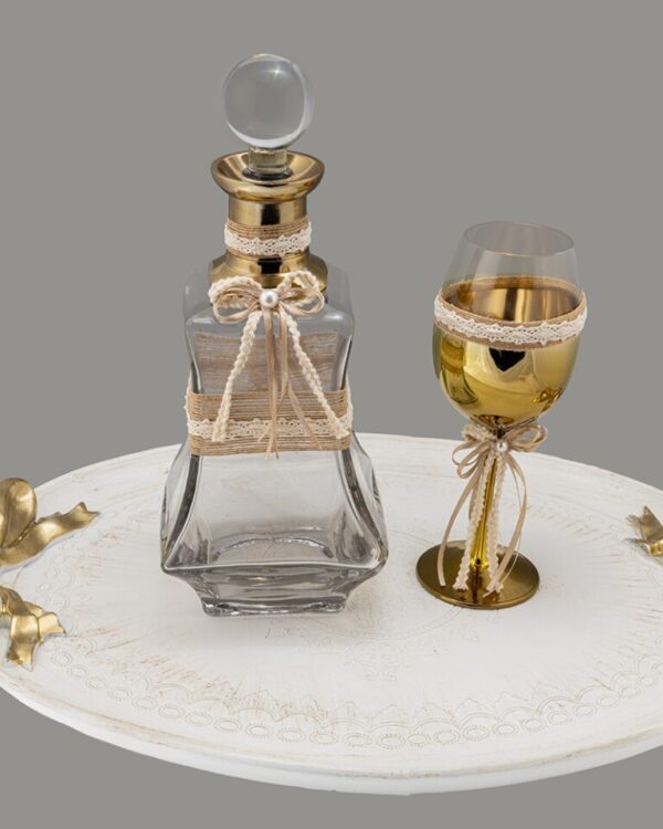 Σετ κουμπάρου Βοημίας με επίχρυσο στολισμό