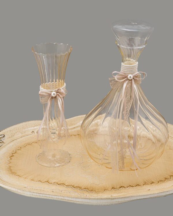 Σετ κουμπάρου Βοημίας με επίχρυσο στολισμό