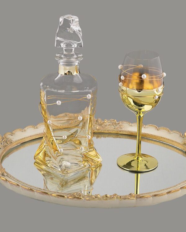 Σετ κουμπάρου Βοημίας με επίχρυσο στολισμό