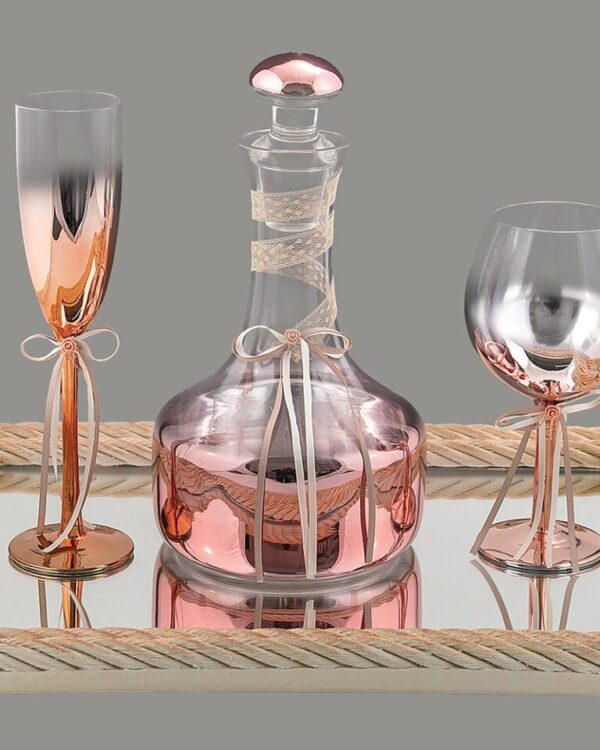 Σετ κουμπάρου Βοημίας με επίχρυσο στολισμό