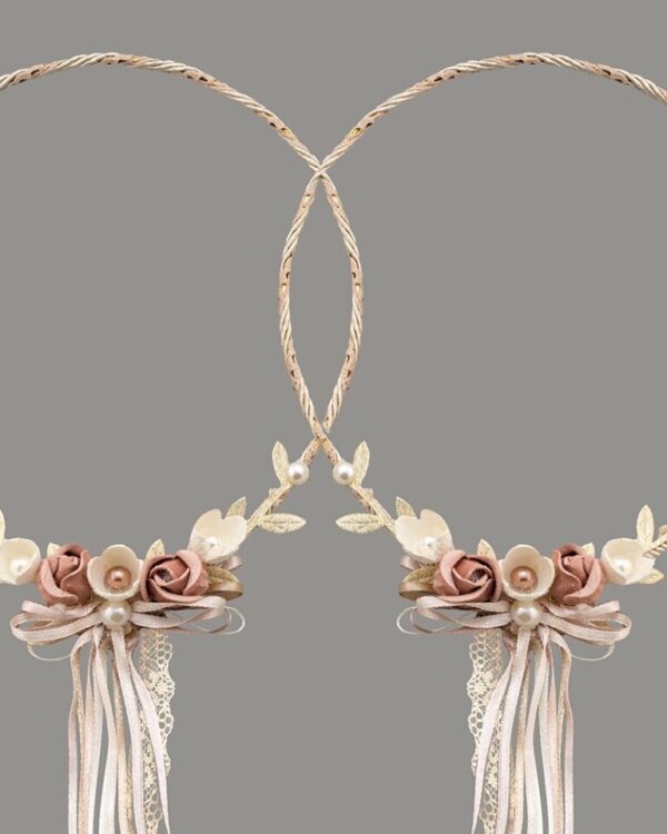 Στέφανα γάμου με τριπλή στριφτή σφυρήλατη βέργα