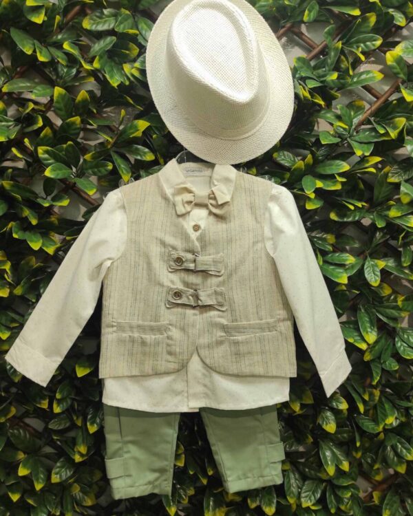 Βαπτιστικό κουστούμι σε πράσινες αποχρώσεις