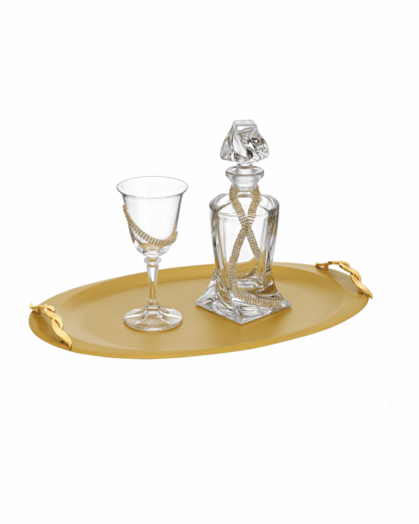 Σετ κουμπάρου Βοημίας με επίχρυσο στολισμό