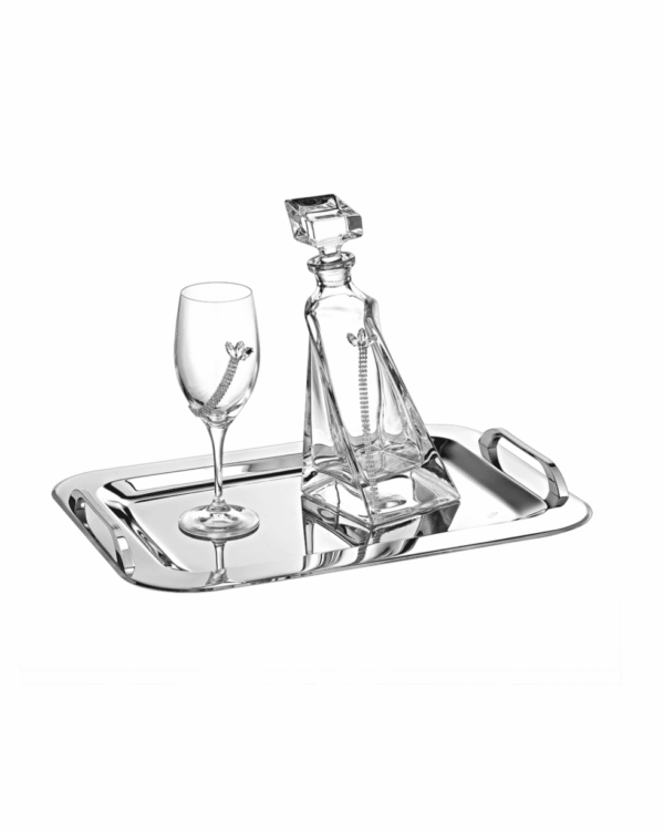 Σετ κουμπάρου Βοημίας με ασημί στολισμό