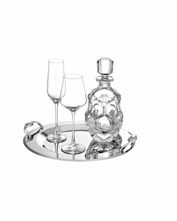 Σετ κουμπάρου Βοημίας με ασημί στολισμό