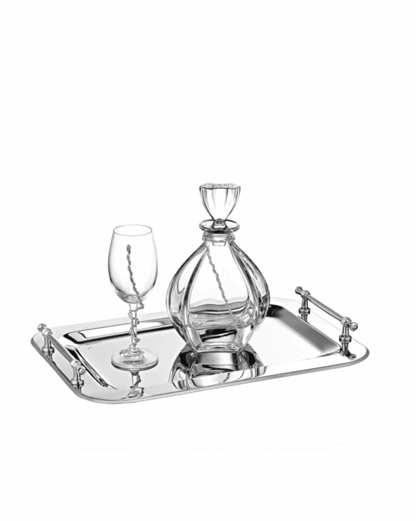 Σετ κουμπάρου Βοημίας με ασημί στολισμό