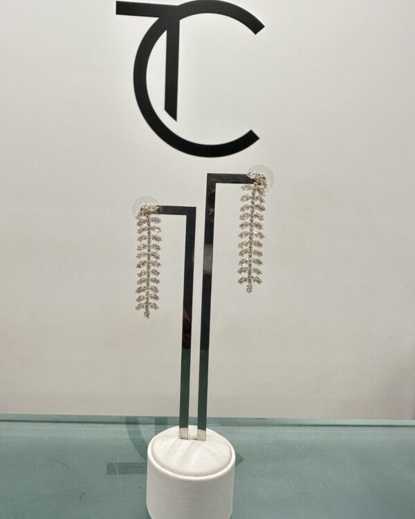 Σκουλαρίκια βροχή με διπλό στράς