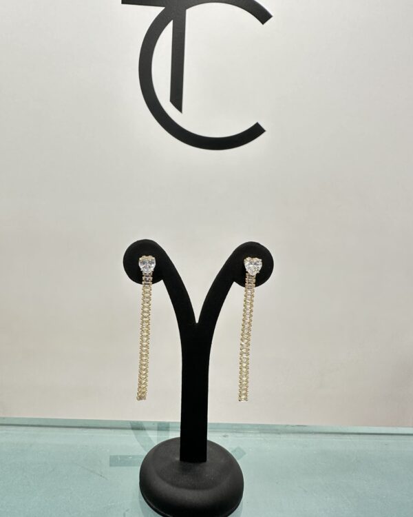 Σκουλαρίκια βροχή με στράς