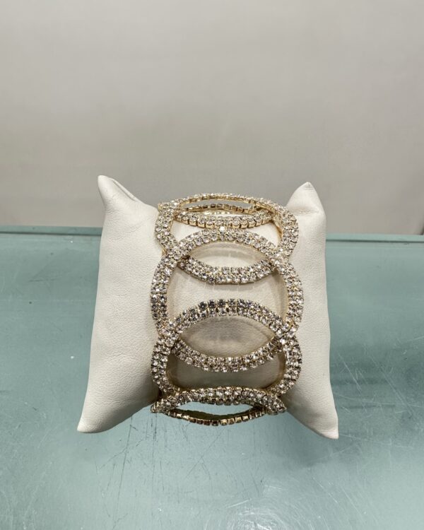 Βραχιόλι με κρίκους και στρας