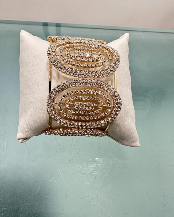 Βραχιόλι σε σχήμα κρίκων με στρας