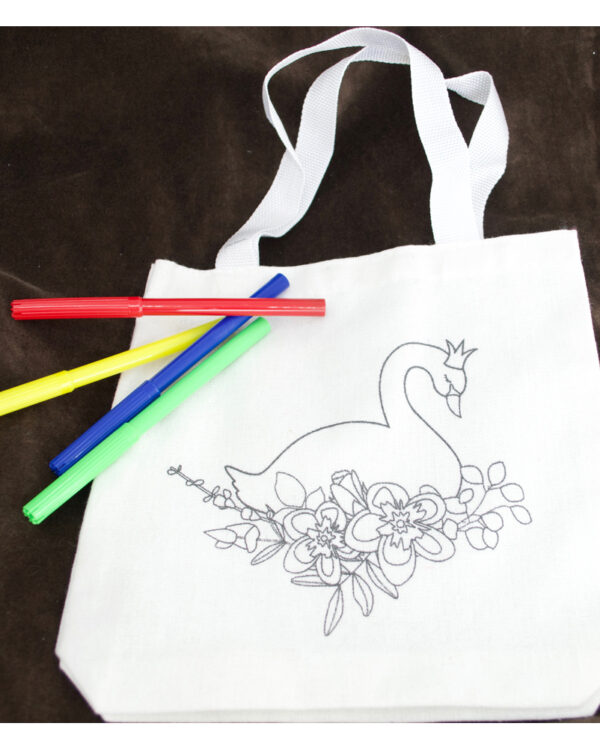 Μπομπονιέρα τσάντα ζωγραφικής κύκνος