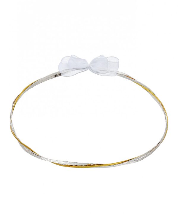 Στέφανα γάμου με τριπλή στριφτή σφυρήλατη βέργα