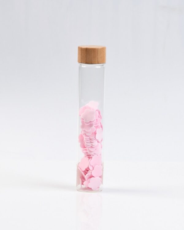 Μπομπονιέρα δοκιμαστικός σωλήνας με πέταλα σαπουνιού