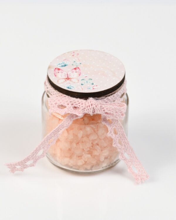 Μπομπονιέρα βαζάκι με αρωματικά άλατα και τυπωμένο σχέδιο πεταλούδα