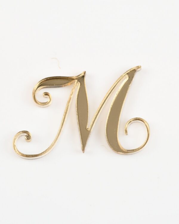 Plexiglass στοιχείο χρυσό μονόγραμμα