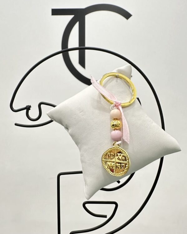 Μαρτυρικά για βάπτιση χρυσό μπρελόκ με κωνσταντινάτο