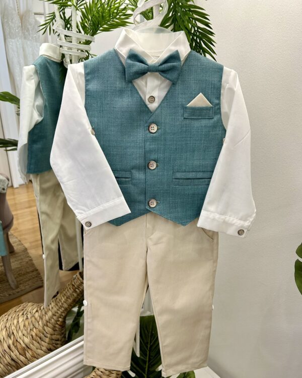 Βαπτιστικό κουστούμι με βεραμάν γιλέκο