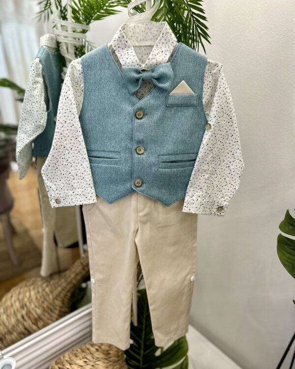 Βαπτιστικό κουστούμι με βεραμάν γιλέκο