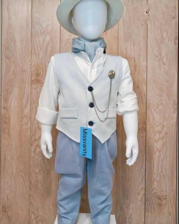 Βαπτιστικό κουστούμι σε γκρι αποχρώσεις