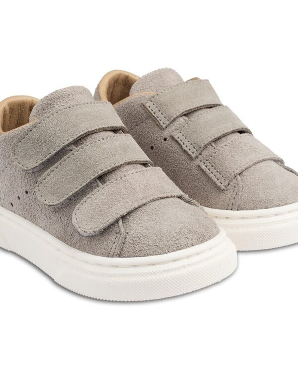 Βαπτιστικό παπούτσι με σκράτς σε γκρι χρώμα