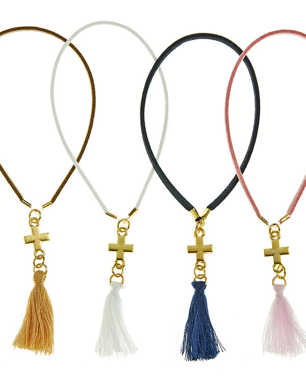 Μαρτυρικά βραχιολάκια για βάπτιση σε δερματάκι