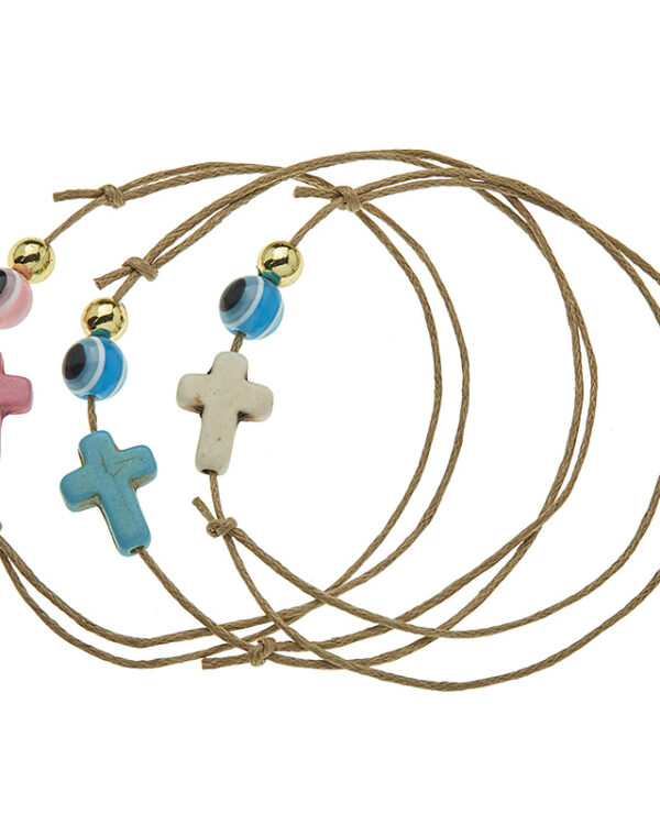 Μαρτυρικά βραχιολάκια για βάπτιση με μάτι