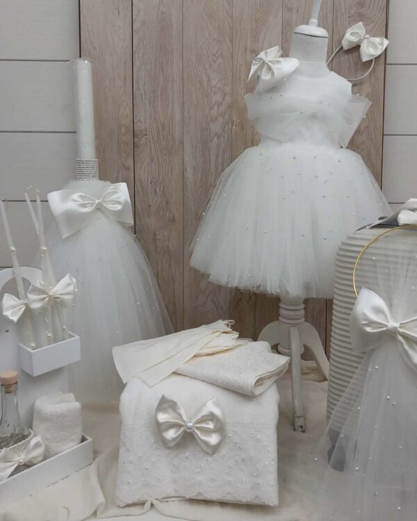 Ολοκληρωμένο πακέτο βάπτισης χρυσό στεφάνι