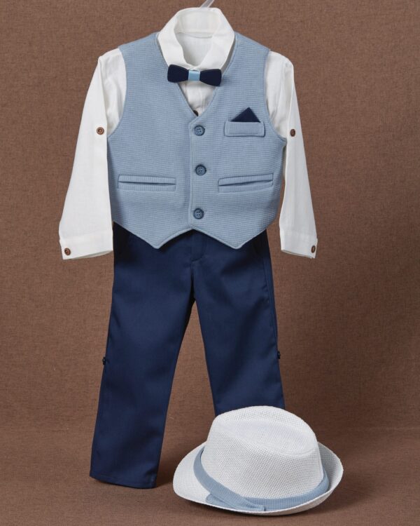 Βαπτιστικό κουστούμι σε μπλε - σιέλ αποχρώσεις