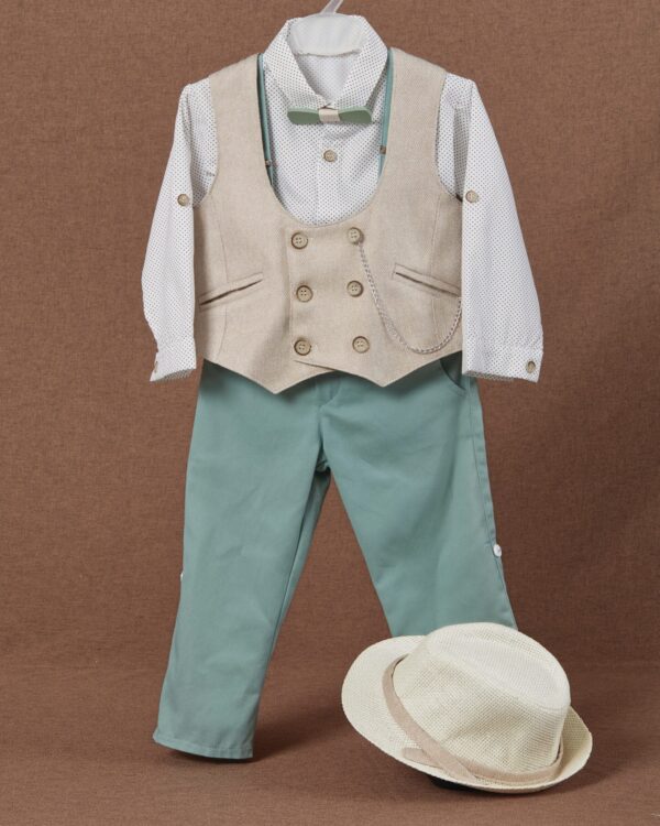 Βαπτιστικό κουστούμι με βεραμάν παντελόνι