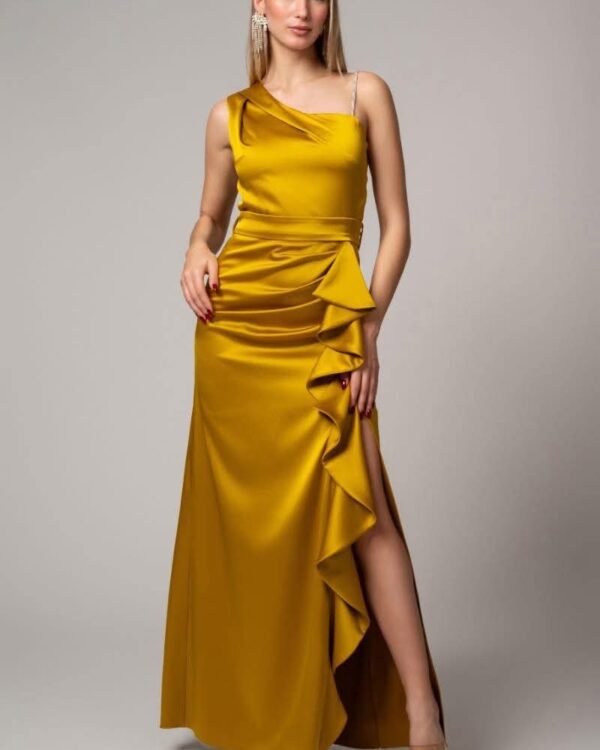 Maxi σατέν φόρεμα