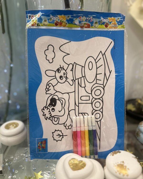 Μπομπονιέρα βάπτισης Καρτέλα ζωγραφικής