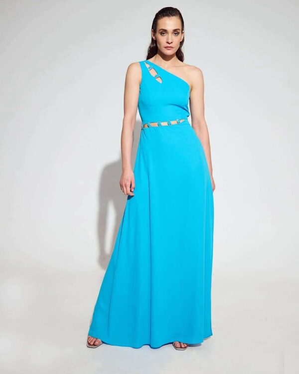 Maxi φόρεμα με ώμο