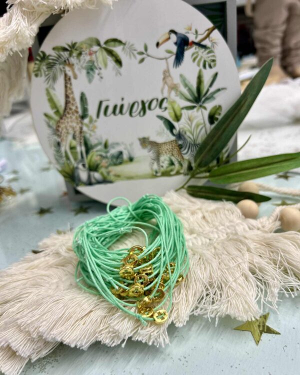 Μαρτυρικά βραχιολάκια για βάπτιση με διάτρητο σταυρό