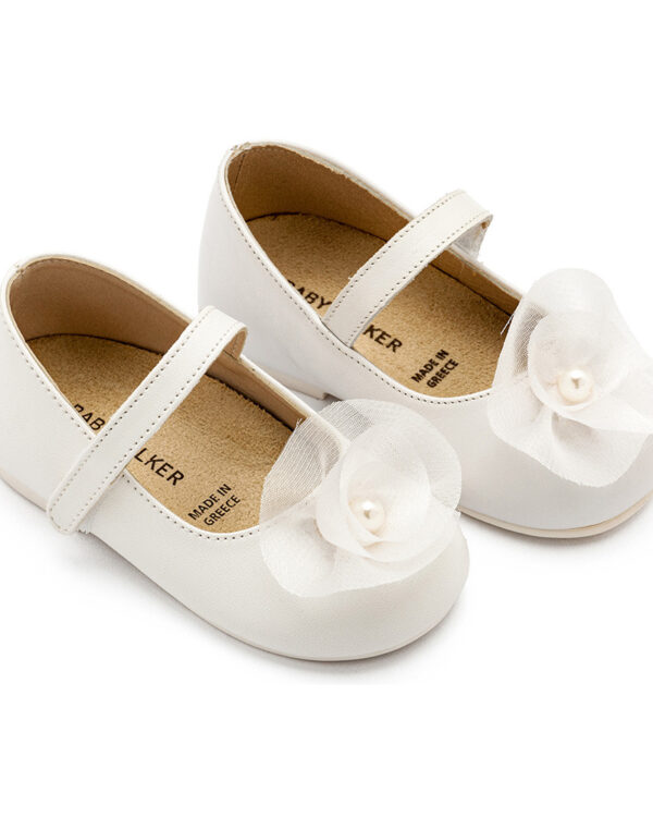 Βαπτιστικά παπούτσια με μονή  μπαρέτα