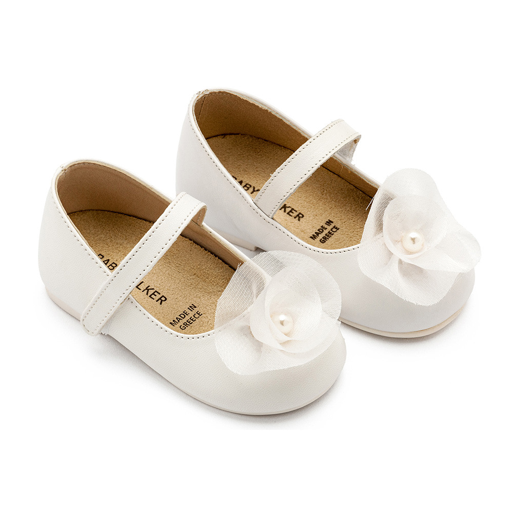 Βαπτιστικά παπούτσια με μονή  μπαρέτα