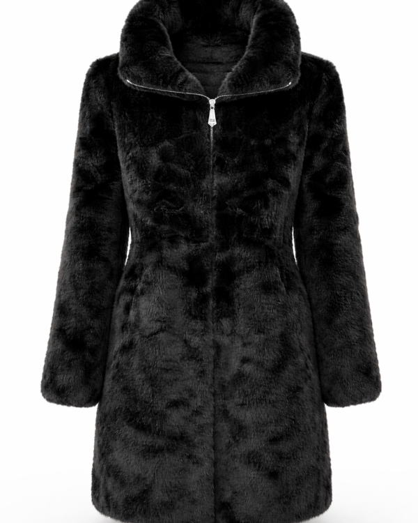 Μακριά μαύρη οικολογική γούνα