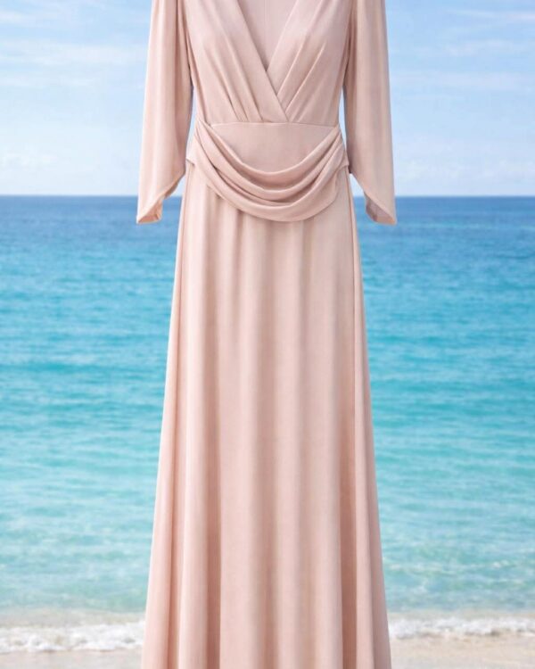 Maxi φόρεμα με ντραπέ λεπτομέρειες